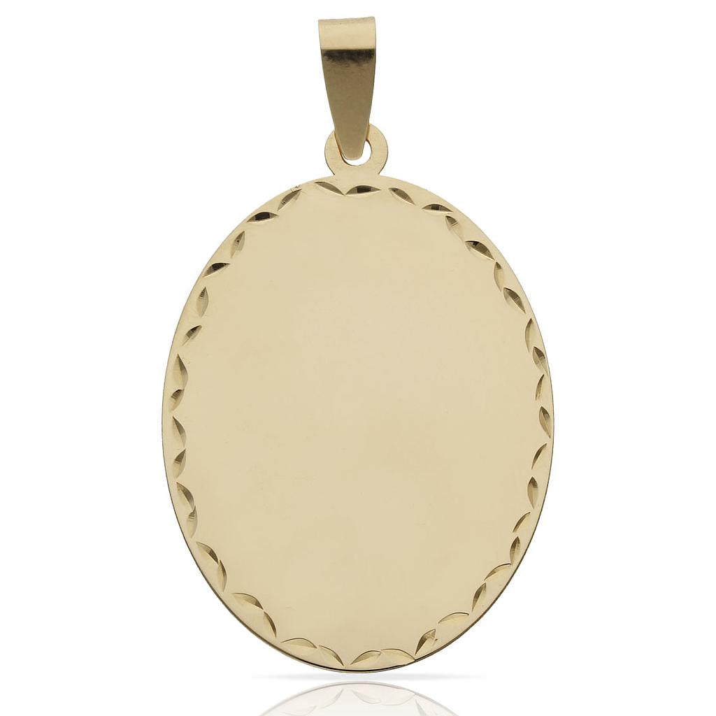 PLACA ORO 18KL TALLADA - 23X36MM - Peso: 4.80 gr 