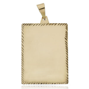 PLACA ORO 18KL TALLADA - 24X37MM - Peso: 3.95 gr 