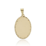 PLACA TALLADA ORO 18KL - 17X25MM - Peso: 1.85 gr 