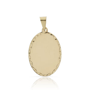 PLACA TALLADA ORO 18KL - 17X25MM - Peso: 1.85 gr 