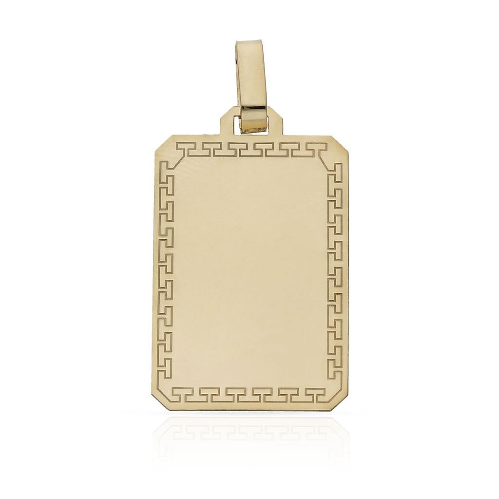 PLACAS ORO 18KL GRECA - 19x28MM - Peso: 2.95 gr 