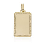 PLACAS ORO 18KL GRECA - 19x28MM - Peso: 2.95 gr 