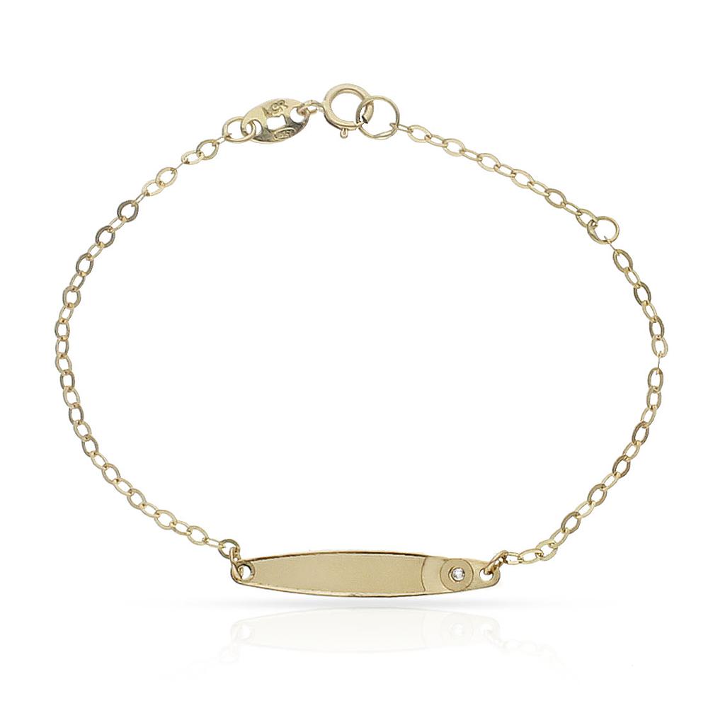 PULSERA CIRCULO ORO 18KL CIRCONITA - Peso: 0.85 gr 