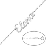 PULSERA NOMBRE GRANDE ORO BLANCO 18KL  - Nombres: 3 Letras 