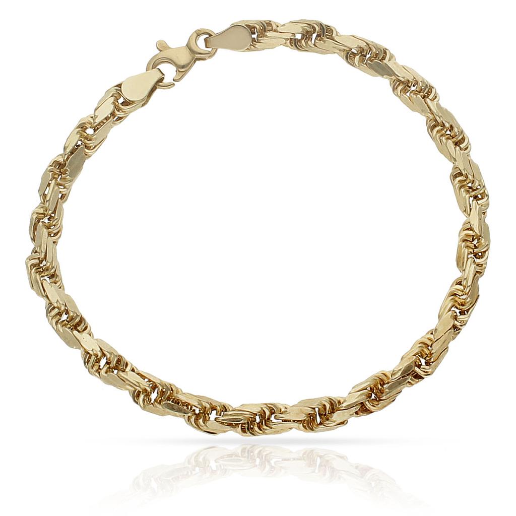 PULSERA ORO 18K SALOMONICA TALLADA - 4.50MM - Peso: 7.70 gr 