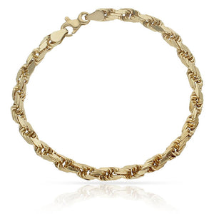 PULSERA ORO 18K SALOMONICA TALLADA - 4.50MM - Peso: 7.70 gr 