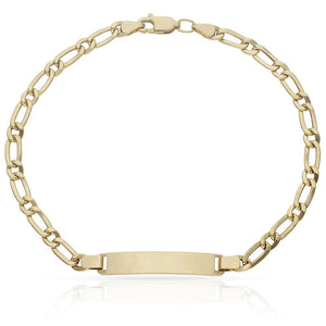PULSERA ORO 18KL - 1x1 PLACA - Peso: 4.25 gr 