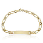 PULSERA ORO 18KL - 1x1 PLACA - Peso: 5.25 gr 