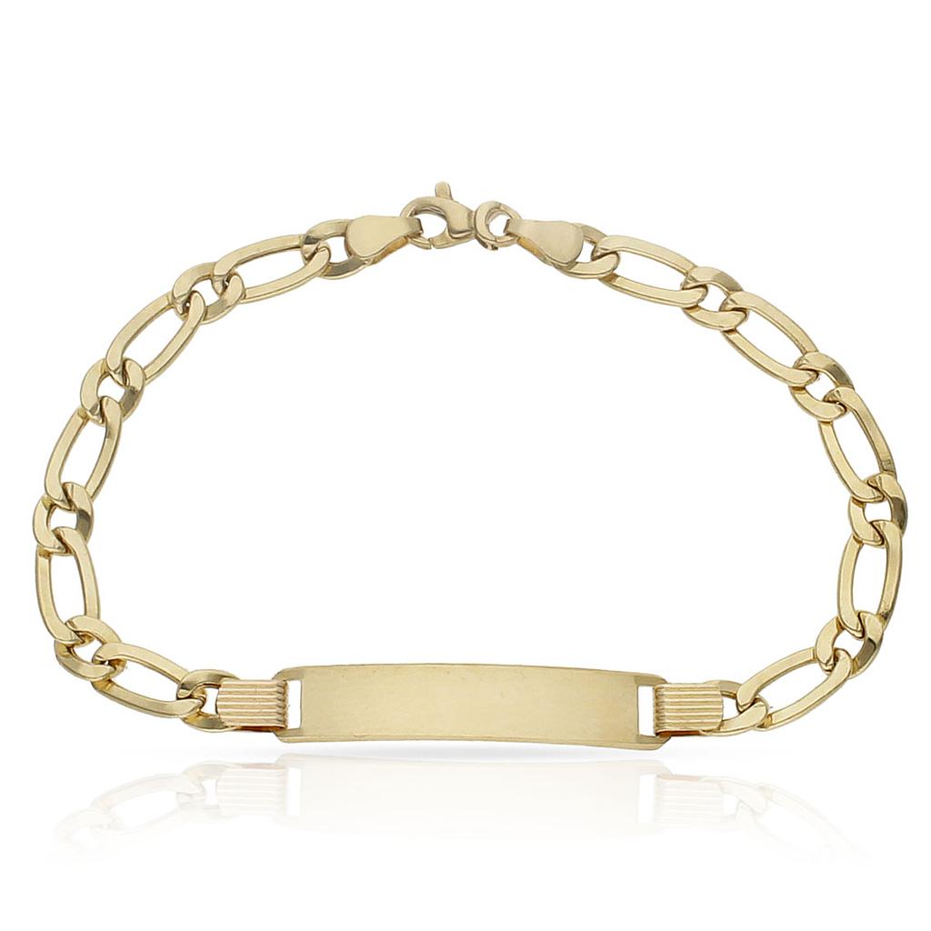 PULSERA ORO 18KL - 1x1 PLACA - Peso: 5.30 gr 