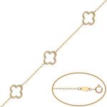 PULSERA ORO 18KL - 3 FLORES