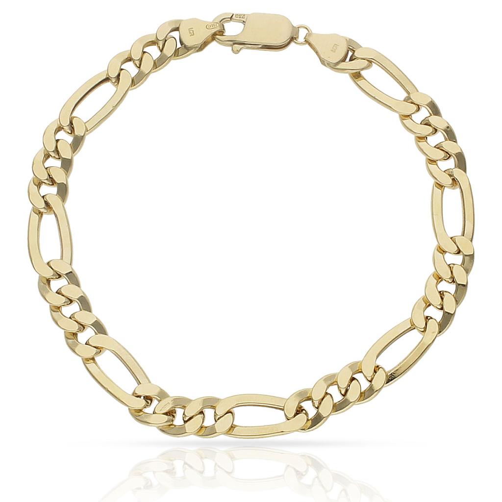 PULSERA ORO 18KL 3x1 - 7MM - Peso: 7.70 gr 