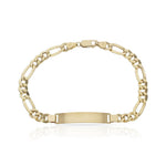 PULSERA ORO 18KL 3x1 CON PLACA - Peso: 7.35 gr 