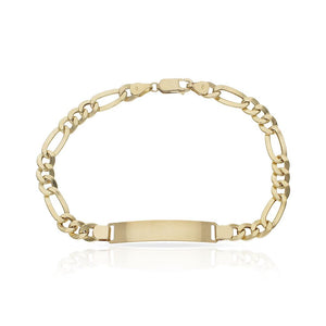 PULSERA ORO 18KL 3x1 CON PLACA - Peso: 7.35 gr 