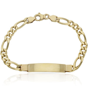 PULSERA ORO 18KL 3x1 PLACA - Longitud - Peso: 19cm-12.95 gr 