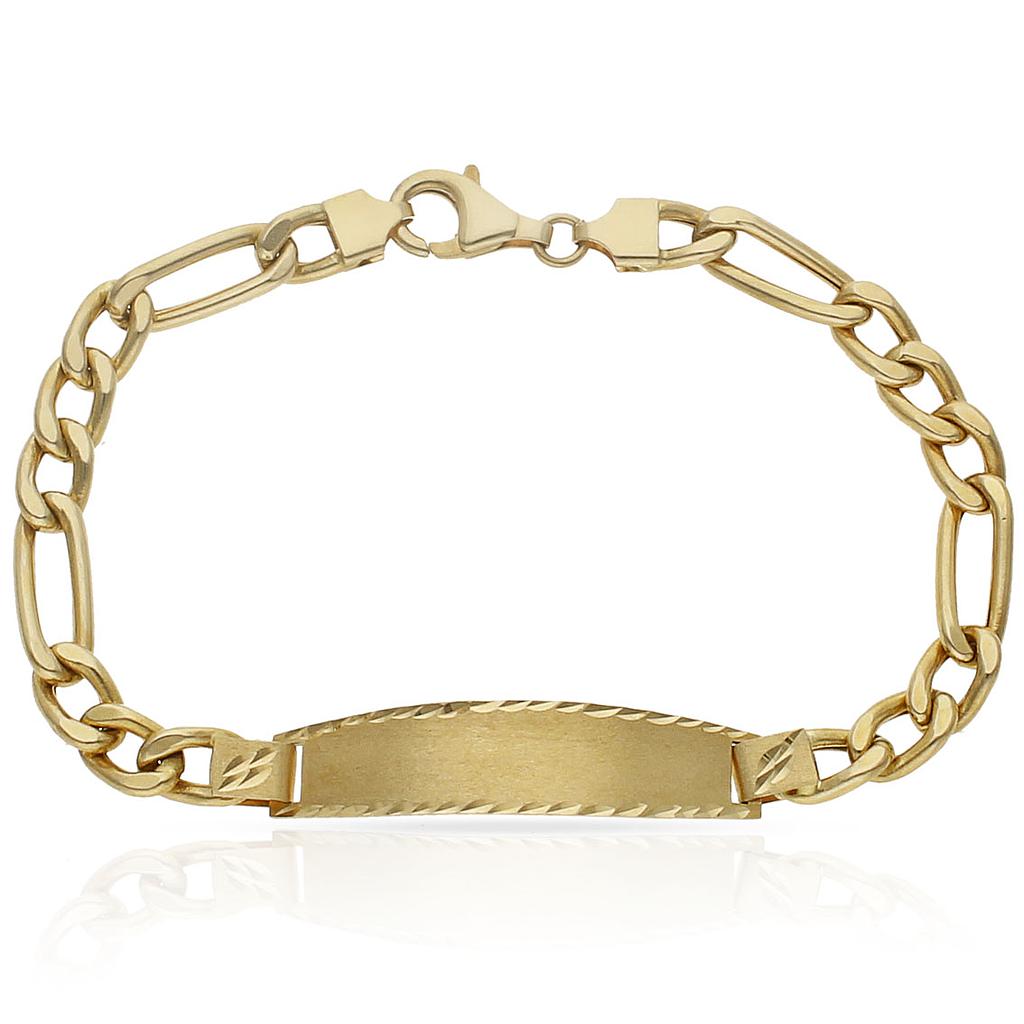 PULSERA ORO 18KL 3x1 PLACA - Peso: 10.05 gr 