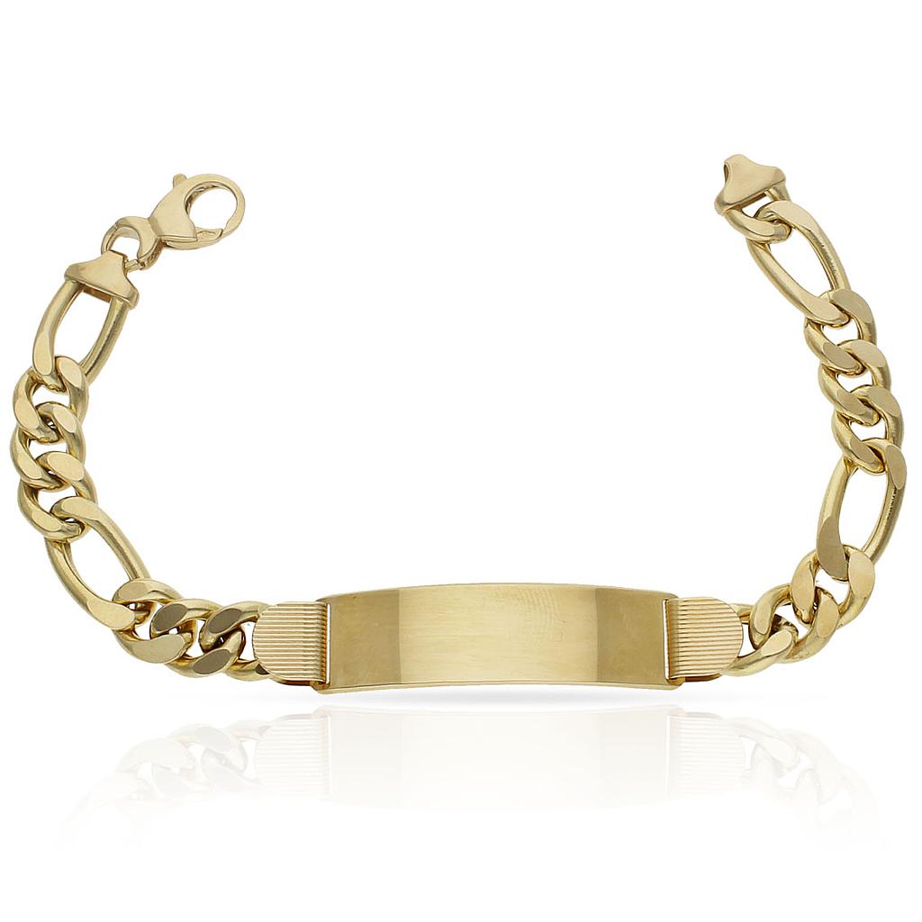 PULSERA ORO 18KL 3x1 PLACA - Peso: 26.05 gr 