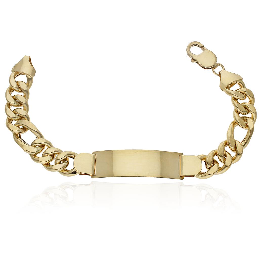 PULSERA ORO 18KL 3x1 PLACA - Peso: 35.40 gr 
