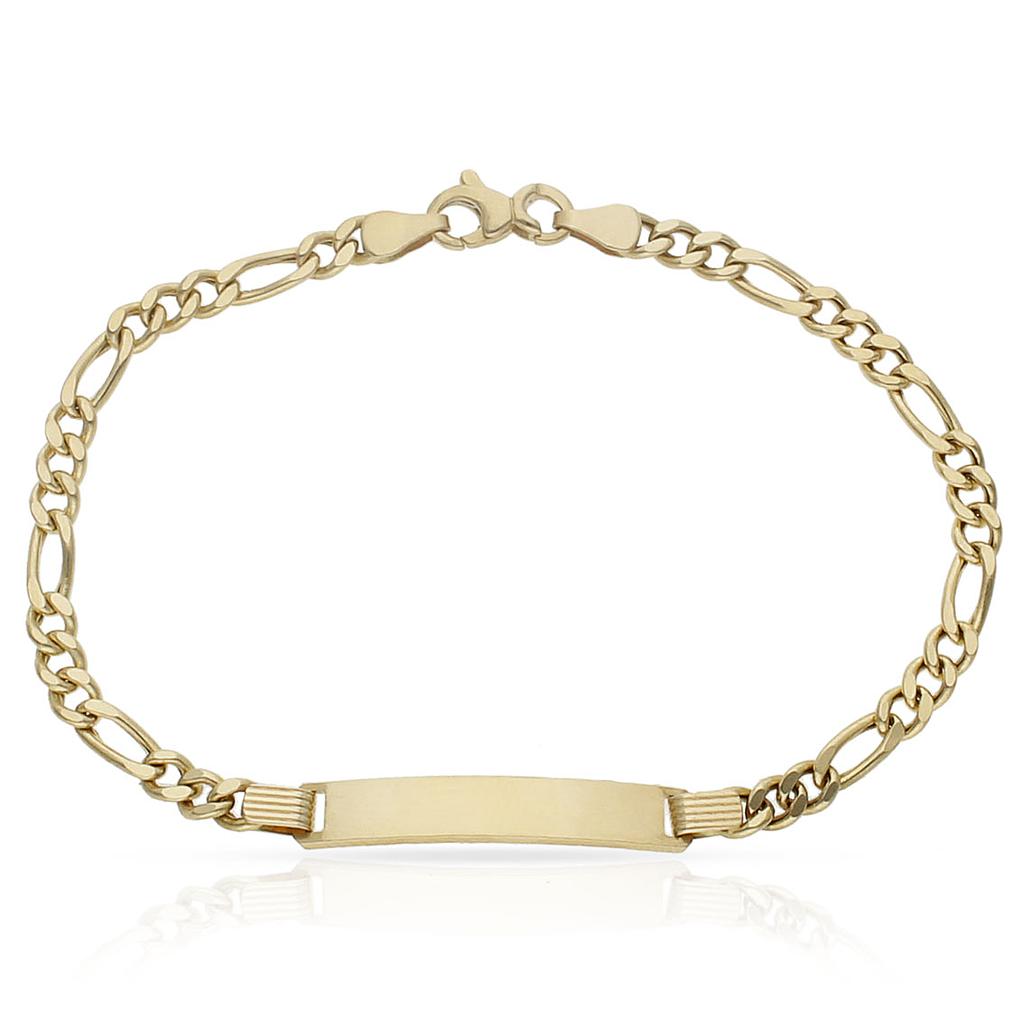 PULSERA ORO 18KL - 3x1 PLACA - Peso: 4.45 gr 