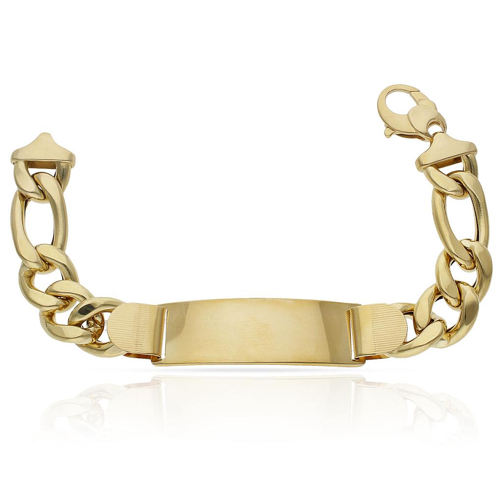 PULSERA ORO 18KL 3x1 PLACA - Peso: 44.20 gr 