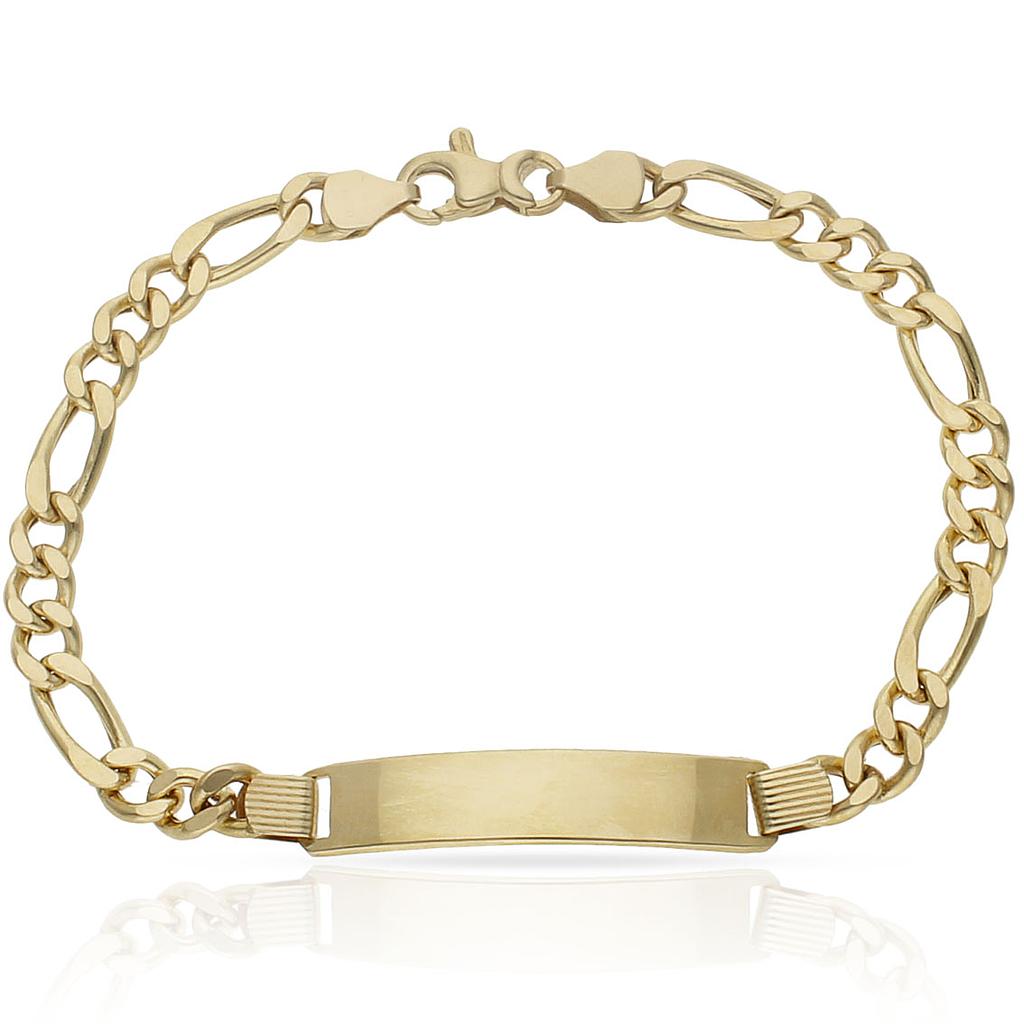PULSERA ORO 18KL 3x1 PLACA - Peso: 8.50 gr 