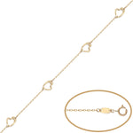 PULSERA ORO 18KL - 4 CORAZONES