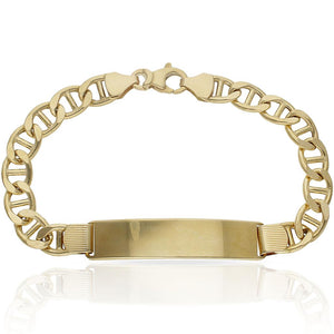 PULSERA ORO 18KL ANCLA PLACA - Peso: 17.85 gr 