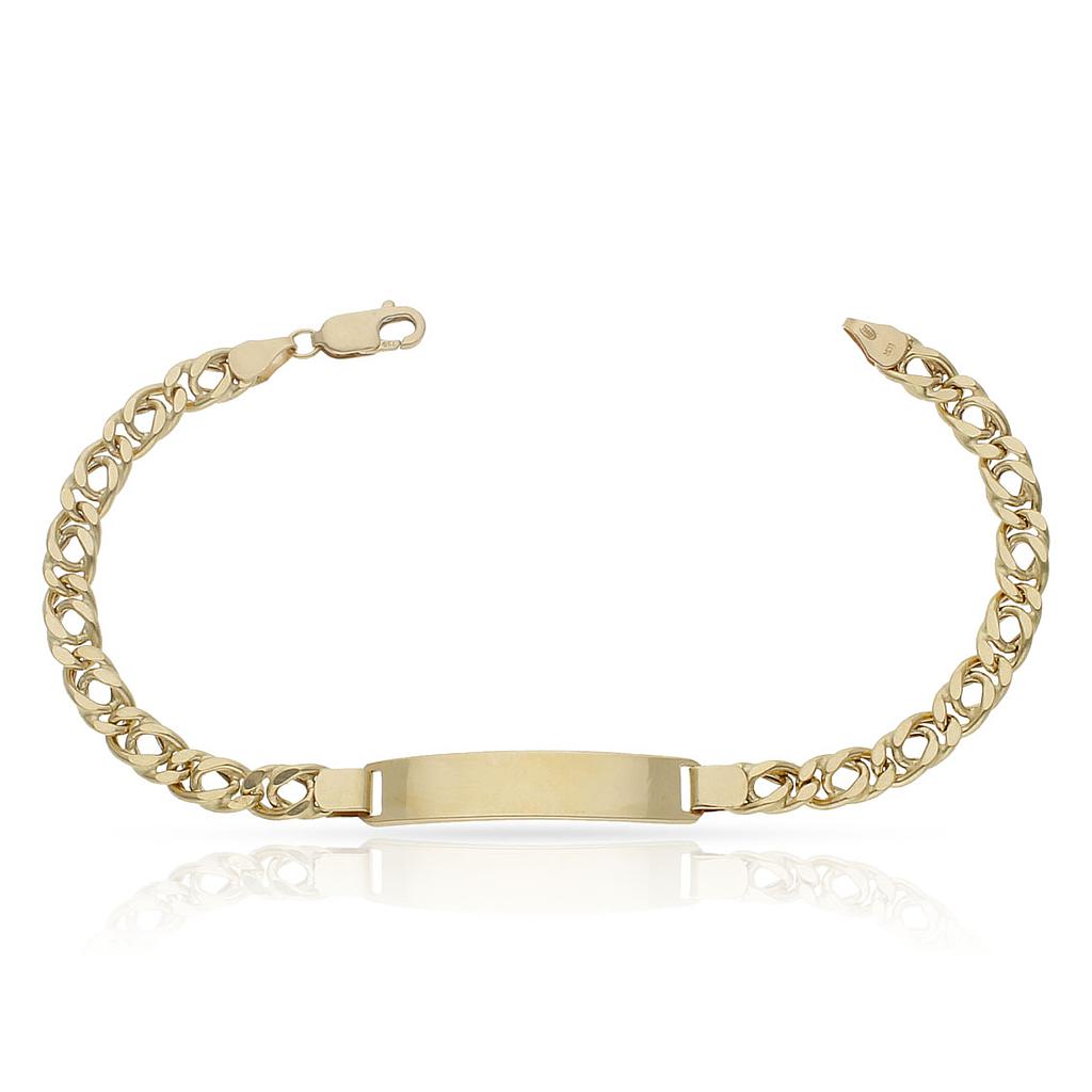 PULSERA ORO 18KL BARBADA DOBLE - Peso: 8.30 gr 