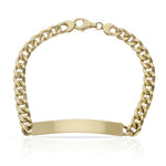 PULSERA ORO 18KL BARBADA FUNDIDA PLACA - Peso: 24.95 gr 