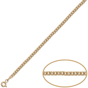 PULSERA ORO 18KL BARBADA HUECA - 3MM - Peso: 2.30 gr 