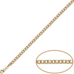 PULSERA ORO 18KL BARBADA HUECA - 4MM - Peso: 3.65 gr 