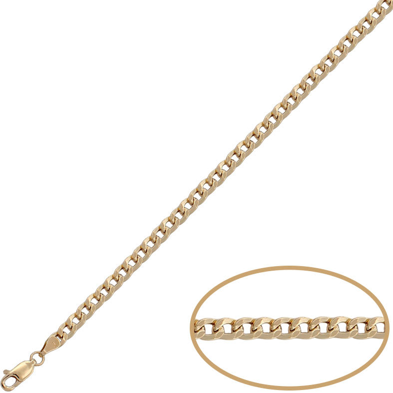 PULSERA ORO 18KL BARBADA HUECA - 4MM - Peso: 4.45 gr 