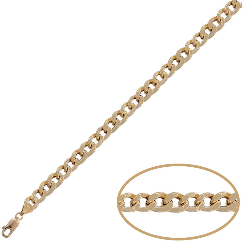 PULSERA ORO 18KL BARBADA HUECA - 5.50MM - Peso: 7.05 gr 