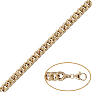 PULSERA ORO 18KL BARBADA HUECA - 6.50MM - Peso: 5.10 gr 