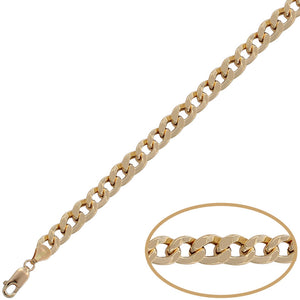 PULSERA ORO 18KL BARBADA HUECA - 6.50MM - Peso: 8.25 gr 