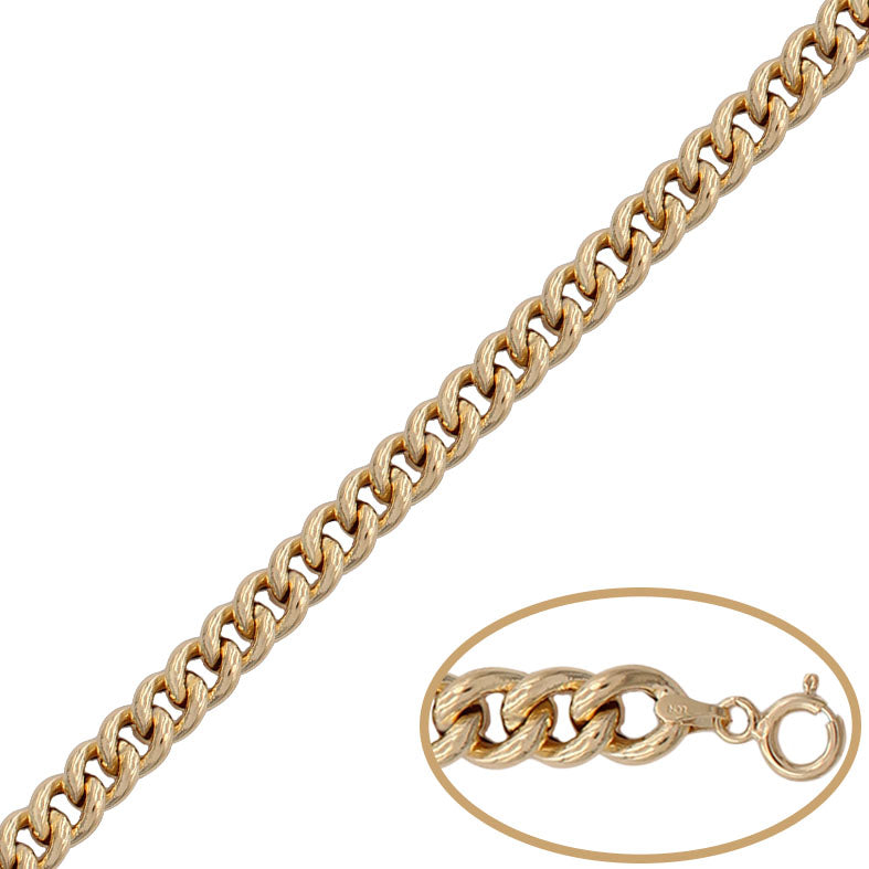 PULSERA ORO 18KL BARBADA HUECA - 7.50MM - Peso: 6.30 gr 