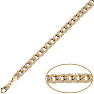 PULSERA ORO 18KL BARBADA HUECA - 7MM - Peso: 9.90 gr 