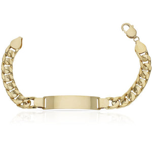 PULSERA ORO 18KL BARBADA PLACA - Peso: 23.75 gr 