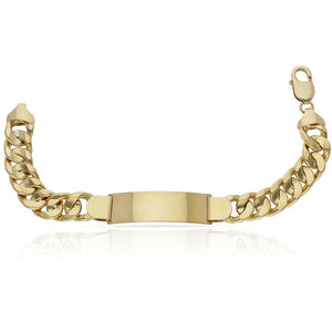 PULSERA ORO 18KL BARBADA PLACA - Peso: 37.30 gr 