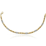 PULSERA ORO 18KL BICOLOR CIRCONITAS - Peso: 5.95 gr 