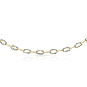 PULSERA ORO 18KL BICOLOR CIRCONITAS - Peso: 6.45 gr 