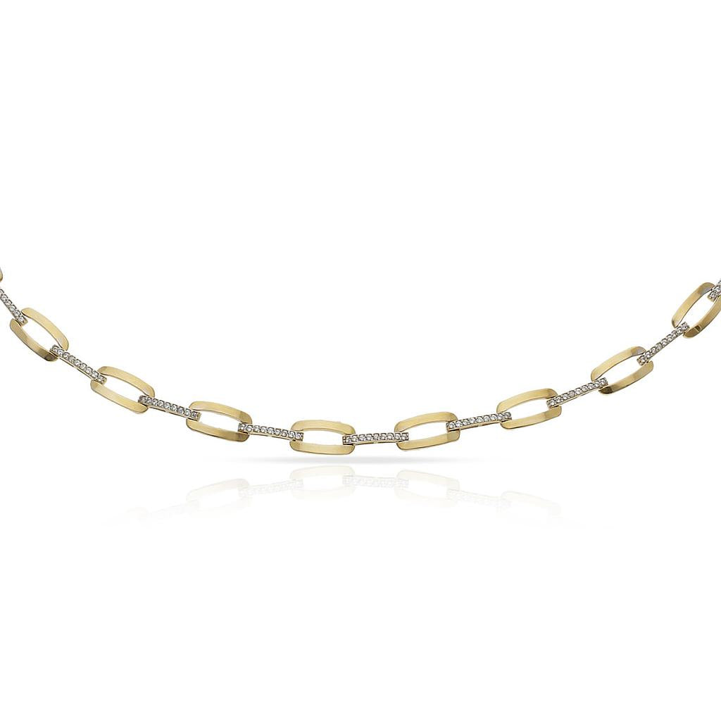 PULSERA ORO 18KL BICOLOR CIRCONITAS - Peso: 6.75 gr 
