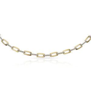 PULSERA ORO 18KL BICOLOR CIRCONITAS - Peso: 7.00 gr 