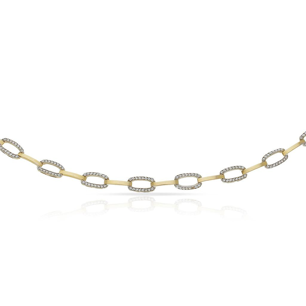 PULSERA ORO 18KL BICOLOR CIRCONITAS - Peso: 7.30 gr 