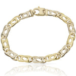 PULSERA ORO 18KL BICOLOR FUNDIDA - Peso: 21.90 gr 
