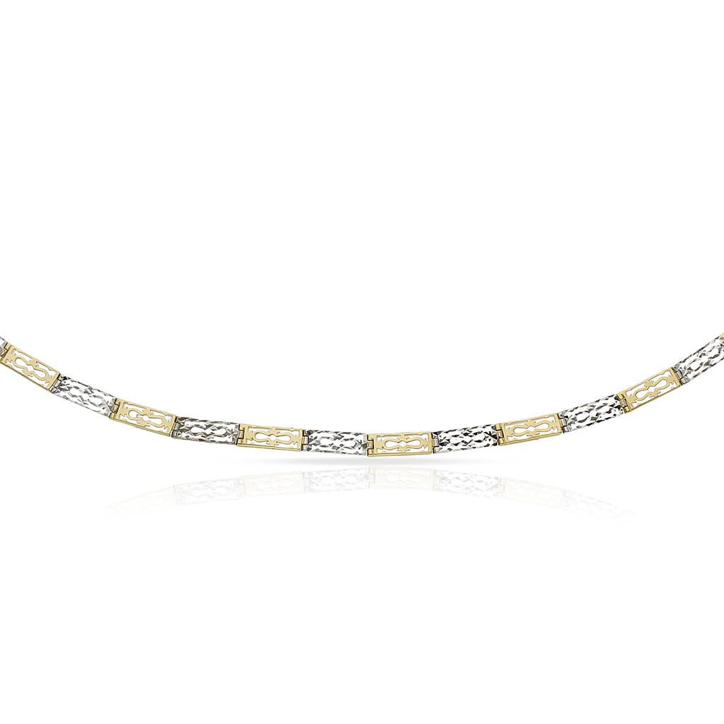 PULSERA ORO 18KL BICOLOR FUNDIDA - Peso: 5.90 gr 