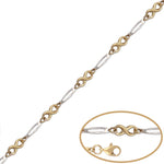 PULSERA ORO 18KL BICOLOR INFINITOS - Peso: 2.75 gr 