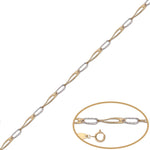 PULSERA ORO 18KL BICOLOR - Peso: 1.40 gr 