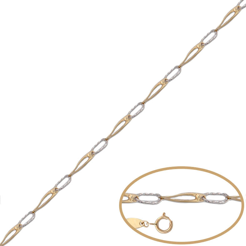 PULSERA ORO 18KL BICOLOR - Peso: 1.40 gr 