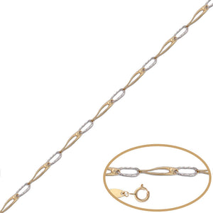 PULSERA ORO 18KL BICOLOR - Peso: 1.40 gr 