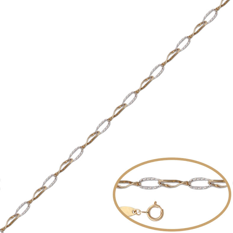 PULSERA ORO 18KL BICOLOR - Peso: 1.45 gr 